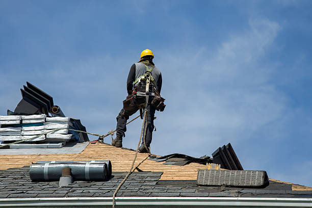 Professional Gutter Installation technician working in Point Reyes Station, CA